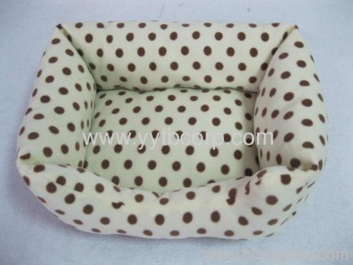 dotted polar fleece pet bed