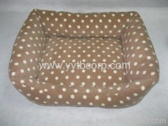 dotted polar fleece pet bed