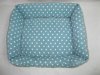 dotted polar fleece pet bed