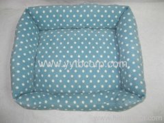 dotted polar fleece pet bed