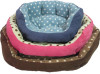 dotted polar fleece pet bed