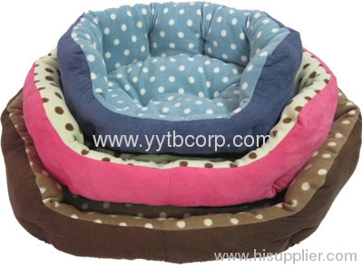 dotted polar fleece pet bed