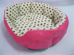 dotted polar fleece pet bed