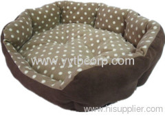 dotted polar fleece pet bed