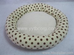 dotted polar fleece pet bed