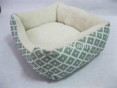 PLAID CANVAS PET BED