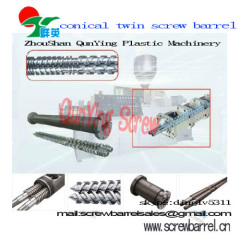 38 CrMoAL nitriding conical twin screw and barrels/twin conical screws and cylinder for PP PVC ABS extruder screw barrel