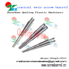 38 CrMoAL nitriding conical twin screw and barrels twin conical screws and cylinder for PP PVC ABS extruder screw barrel