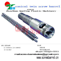 38 CrMoAL nitriding conical twin screw and barrels twin conical screws and cylinder for PP PVC ABS extruder screw barrel
