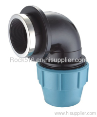 pp compression fittings pp female elbow irrigation system supplier plastic pipe fittings