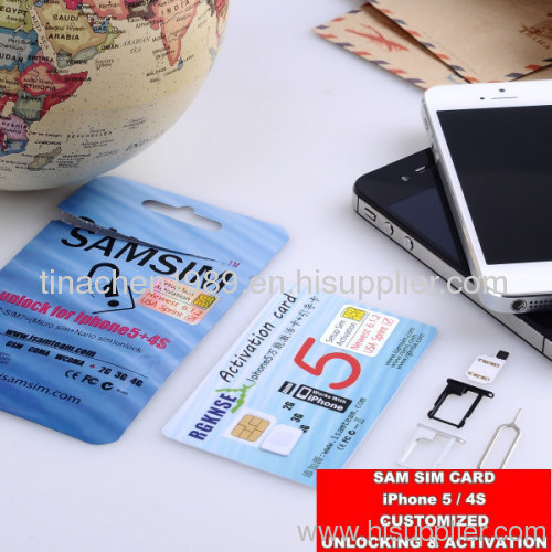 samsim R7 unlock sim card for iphone5&4S