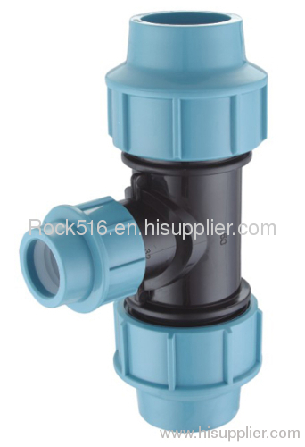 pp compression fittings pp reducing tee female adaptor irrigation system supplier plastic pipe fittings