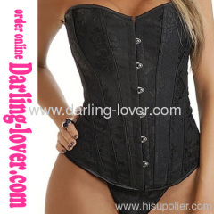 Sexy Black Jacquard Mini Corset