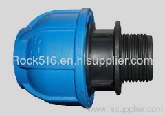 pp compression fittings pp male coupling male adaptor irrigation system supplier plastic pipe fittings