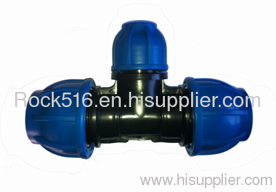 pp compression fittings pp reducing tee irrigation system supplier plastic pipe fittings