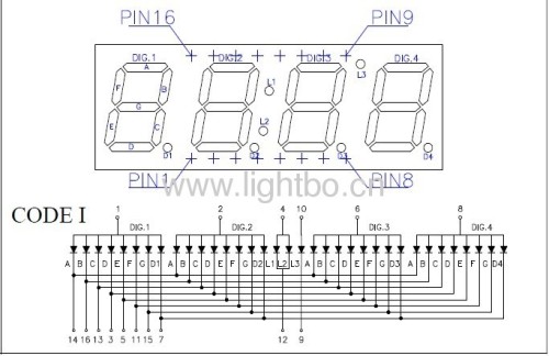 Gemeinsame Anode 0,39-Zoll-4-stelligen Segment Super helle grüne 7 led-display