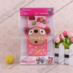 3D Lovely Cartoon Animal Silicone Case For iPhone 5