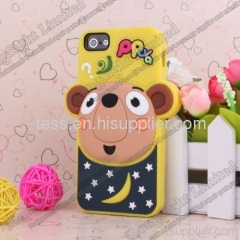 3D Lovely Cartoon Animal Silicone Case For iPhone 5