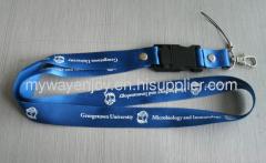 Blue lanyard usb flash drive with free logo for promotion