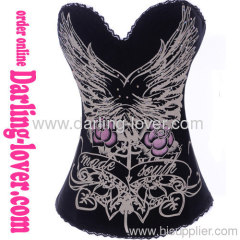 Sexy Two Big Flower Print Corset