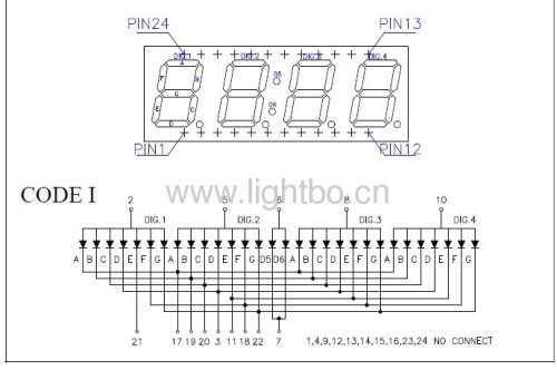 Super bright red 4 digit 0.39common anode 7 segment led clock displays