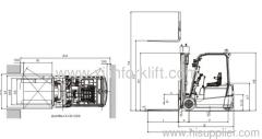 Three Wheel Electric Forklift Truck