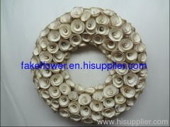 artificial woooden flower wreath for wedding decoration