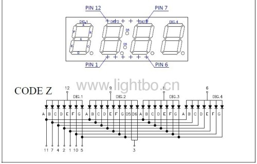 display dell'orologio a led a 7 segmenti bianco ultra luminoso a quattro cifre da 0,39 "ad anodo comune per stb