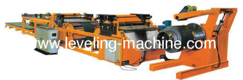 Sheet uncoiling and leveling line