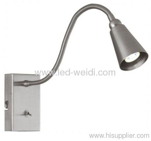 1W WALL LED READING LAMP METAL GOOSENECK ARM