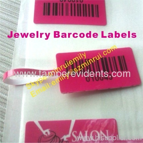Custom Barcode Jewelry Labels