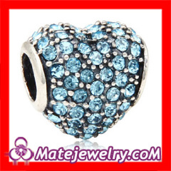 Wholesale 2013 Handmade Jewelry Pink european Silver Crystal Heart Beads