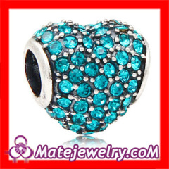 Wholesale 2013 Handmade Jewelry Pink european Silver Crystal Heart Beads