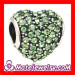 european Silver Crystal Heart Beads