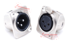 3-pin XLR male Connector chassis sockets CC Series connector