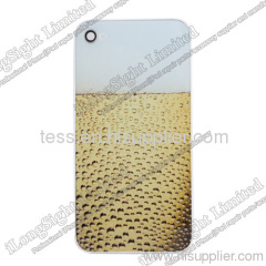 Limpid Beer Pattern Glass Back Cover Housing Replacement for iPhone 4S