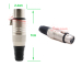 female MIC connectorin stainless steel/XLR female connector