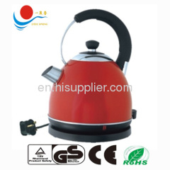 stainless steel kettle with spray red color