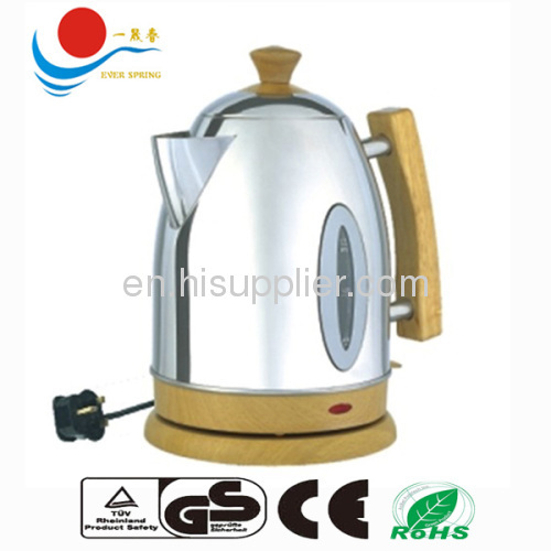 wooden handle stainless steel kettle