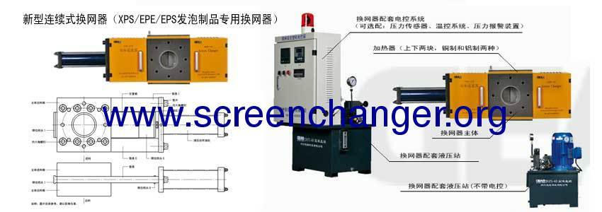 Melt filter/screen changer in the foaming extrusion production