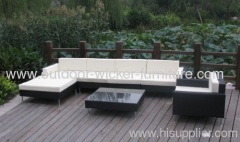 Patio wicker lounge sofa sets