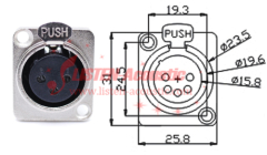 Female XLR 3P Socket CC053