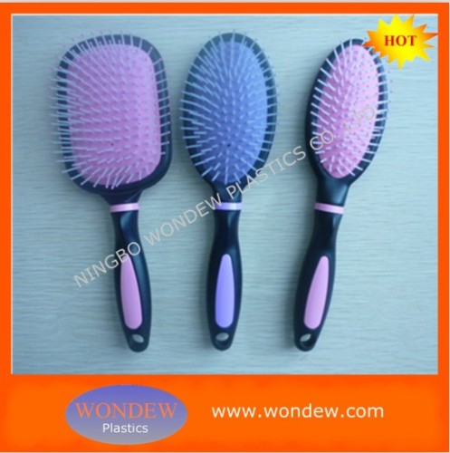 Plastic cushion hair brush