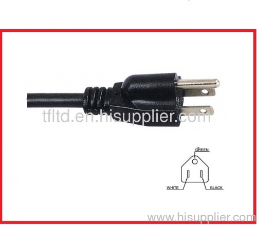 USA NEMA 5-15P POWER CORD