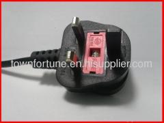 UK molded dummy earth power cord