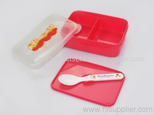 children lunch box with spoon
