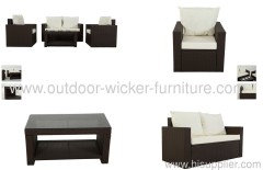 Garden rattan assemble sofa sets