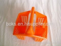 mini household plastic basket with handle