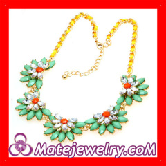 Chunky Flower Collar Bib Necklace
