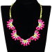 Chunky Flower Collar Bib Necklace